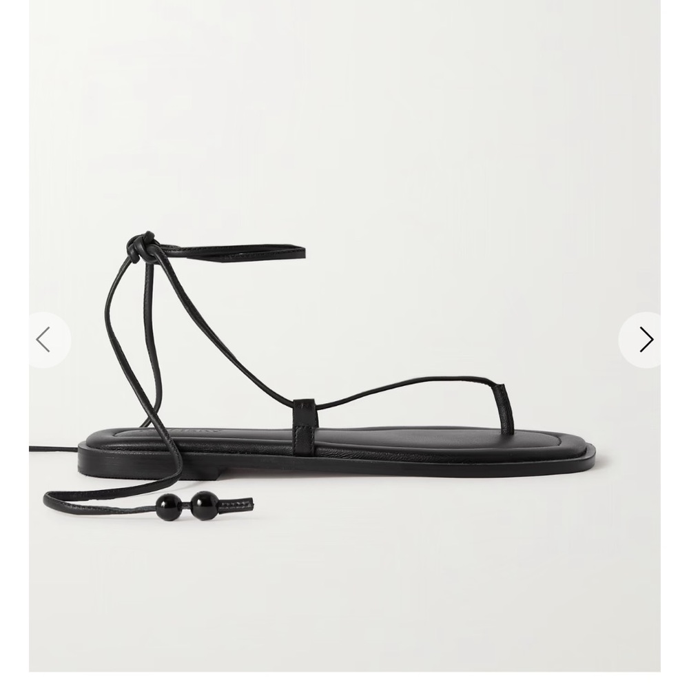 A-emery finch bead-embellished leather sandals with packaging size 36